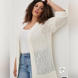 NWOT Torrid Cardigan 0X White